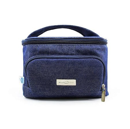 Bolsa Para Medicamentos Térmica Mini Pharma Jeans Pocket 5 Litros + 2 Gelos Ice Foam
