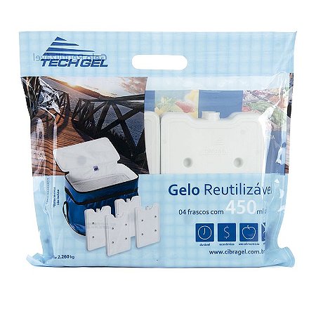 Kit Gelo Gel Artificial com 4 Tech Gel 450ml