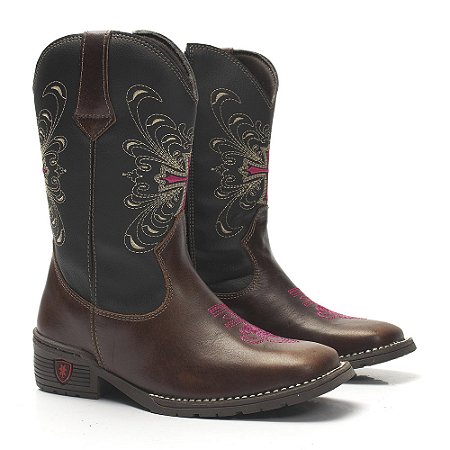 Bota Texana Infantil Texas Gold Flora