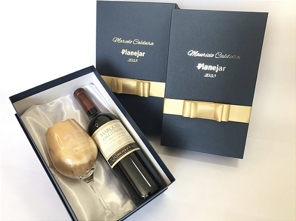 Kit Taça de Cristal de VINHHO INDIVIDUAL com espaço para Vinho Tradicional - SEM MENSAGEM