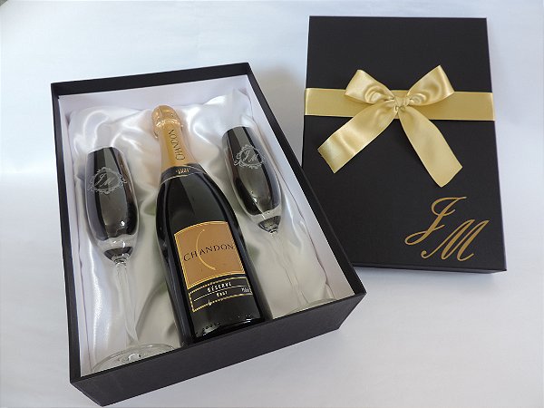 Kit Taças de Cristal com espaço para Champanhe 750ml TRADICIONAL