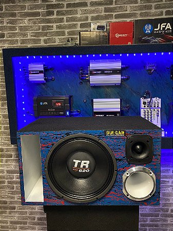 CAIXA TRIO TR620 AZUL COM DRIVER E TWITTER JBL