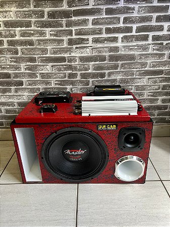 KIT DE SOM BOB/TRIO AUTOMOTIVO E RESIDENCIAL MASTER 620S + MÓDULO TS1200X4 + PROCESSADOR TARAMPS + FONTE PROCHARGER 40AH + PLAYER AJK