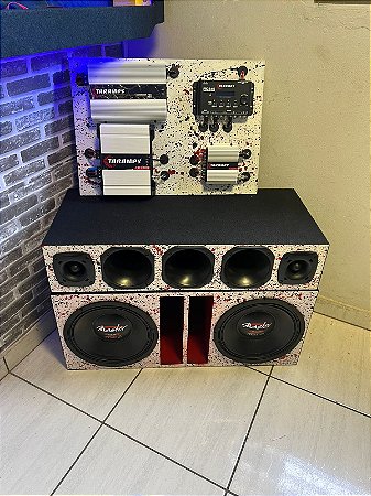 SOM COMPLETO 3 VIAS - 2 ALTO FALANTES MASTER 620S 2 DRIVE D200X JBL/ 2 TWITTER ST200 JBL E PAINEL DE MÓDULOS FULL TARAMPS