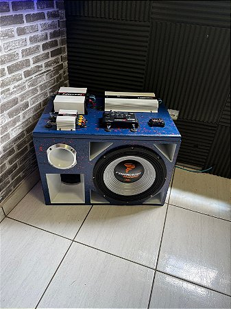 BOB TRIO AUTOMOTIVO E RESIDENCIAL TORNADO 2.2 15" + MÉDIO TARAMPS MB400S + Ti EAP + PAINEL FULL TARAMPS