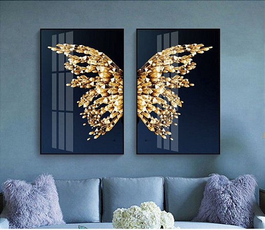 Dois Quadros - Borboleta Diamante