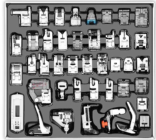 Kit de 42 Peças de Sapata e Calcadores para Máquina Doméstica