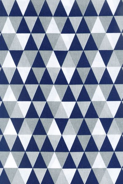 Geométrico DESENHO 3001  Cinza - Azul Tricoline 100% Algodão (0,50 compr. x largura 1,50m)