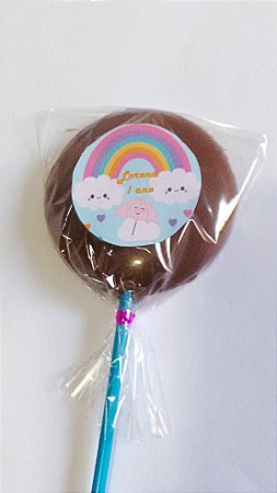 pirulito de chocolate CHUVA DE AMOR personalizado