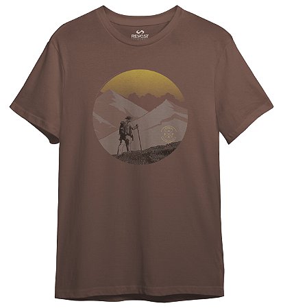 Camiseta Masculina Revost Trekking - Marrom