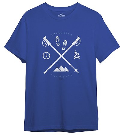 Camiseta Masculina Revost Exploring - Azul