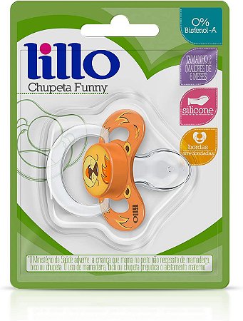 Chupeta Funny Silicone Anatômico Leão, 6+ meses - Lillo