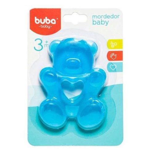 Mordedor Para Bebê Buba Gelado Com Água Ursinho Azul 3m+