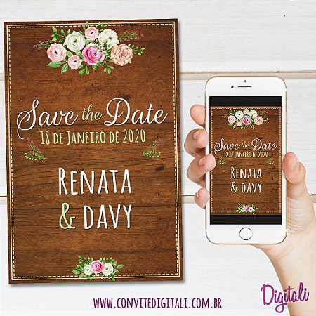 save the date de casamento