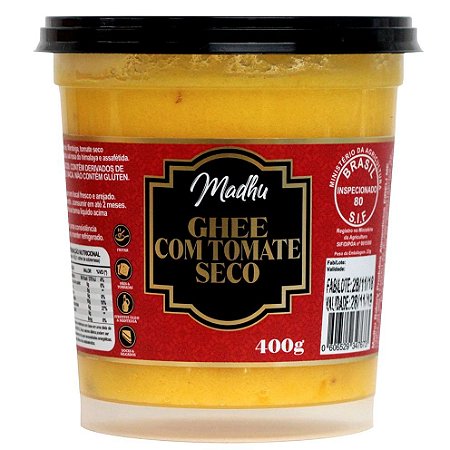 Ghee com Tomate Seco 400g | Madhu Ghee