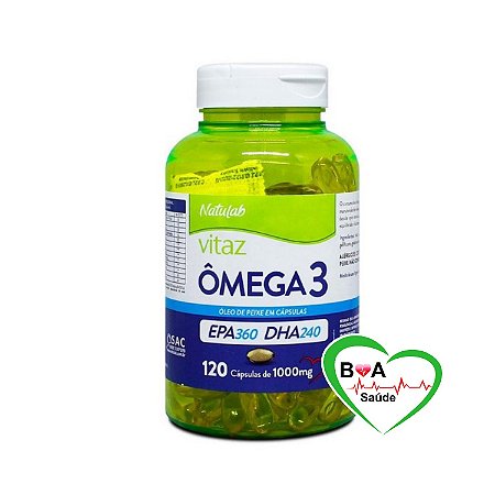 VITAZ OMEGA 3 1000 MG COM 120 CAPS NATULAB BOA SAÚDE SUPLEMENTOS