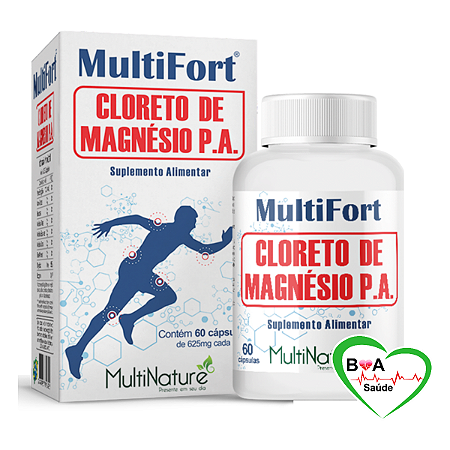 MULTIFORT CLORETO DE  MAGNÉSIO P.A. 500 MG COM 60 CAPSULAS MULTINATURE BOA SAUDE LOJA VIRTUAL