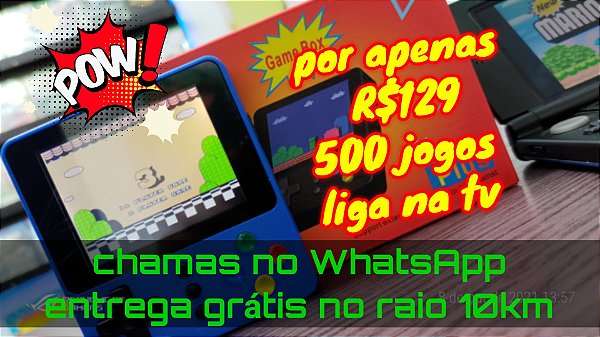 Mini Game Portatil K5 Retrô com 500 Jogos - LCT-028