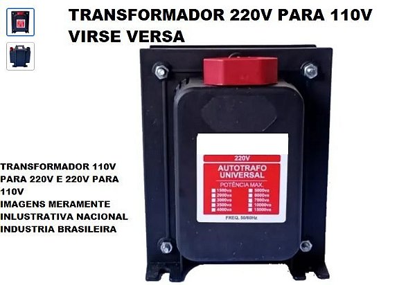 TRASNFORMADOR 220V PARA 110V E 110V PARA 220V