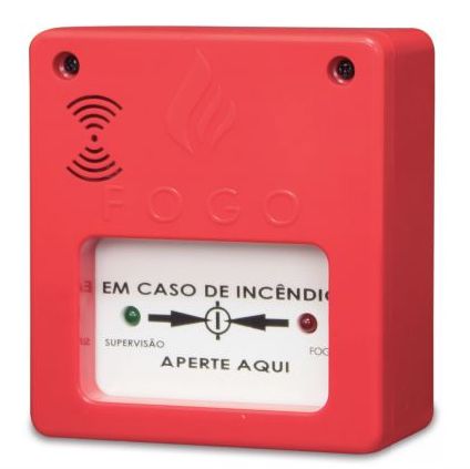 ACIONADOR DE ALARME INCÊNDIO CONVENCIONAL C/ SIRENE 12/24V SEGURIMAX
