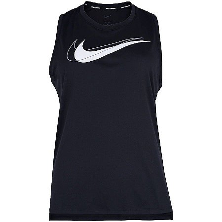 Camiseta Nike Dri Fit Swoosh Run Tank Feminina Preta