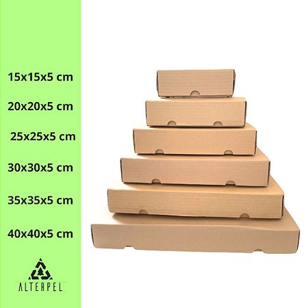 Caixa Kraft - 40x40x5 cm - 10 unidades