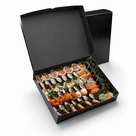 Caixa Delivery Preta Impermeável - 29x23x4,5 cm (25 unidades)