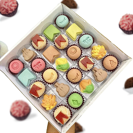 Embalagem Para 25 Brigadeiros (Branca) 10 Unidades