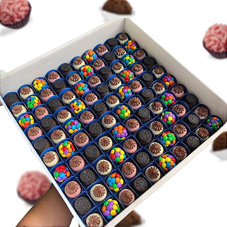 Caixa para 100 Brigadeiros – Branca (10 Unidades)