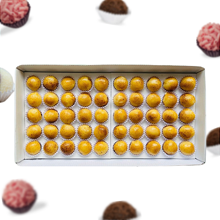 Caixa Para 50 Brigadeiros Branca (Com Berço) - 10 Unidades