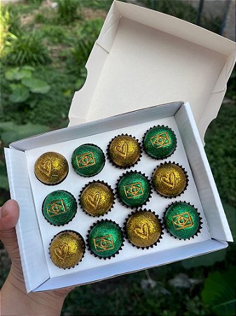 Caixa Para 12 Doces Branca (Com Berço) - 10 Unidades