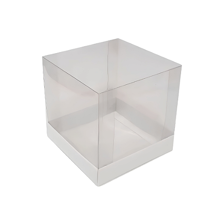 Caixa Acetato - 15x15x16 cm - 10 Unidades - Para Mini Bolo E Panetone