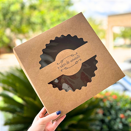 Embalagem Para Torta - 26x26x6 cm - 25 unidades