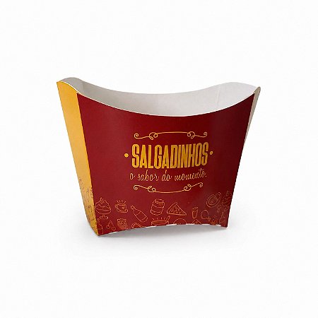 Caixinha Para Salgados - 8,5x7,5x7,5 cm - 50 unidades