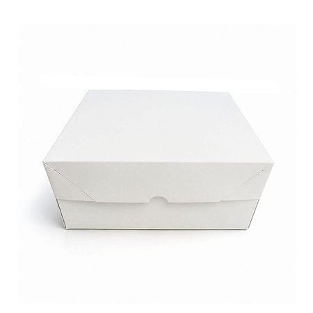 Caixa Para Bolo Branca - 27x27x11 cm - 10 unidades