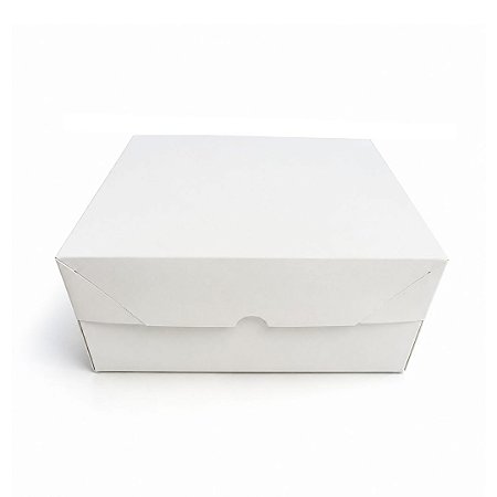Caixa Para Bolo Branca - 34x34x14 cm - 10 Unidades