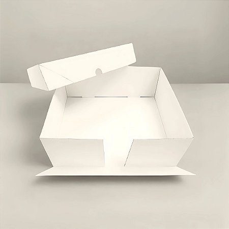 Caixa Bolo Branca - 34x34x14 cm - 10 Unidades