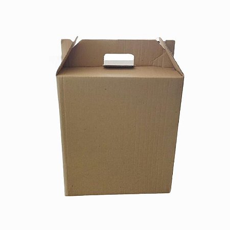 Caixa cesta maleta kraft - 29,5x18x34 cm - 10 unidades
