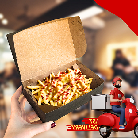 Caixa Porção Delivery - 50 unidades