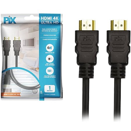 Cabo HDMI 1.4 4k 1 Metro PIX