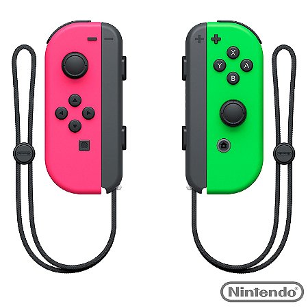 Controle Joy Con Nintendo Switch Rosa e Verde