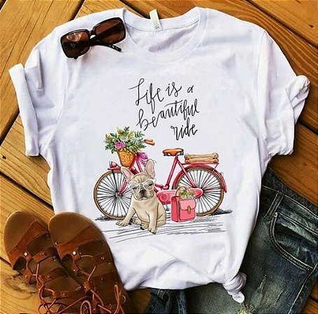 camiseta feminina t-shirt  cachorro de oculos , camisa baby look