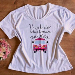 T-shirt feminina Kombi Tumblr, baby look , blusinhas