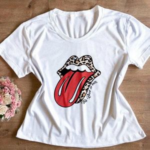 T-shirt feminina Kiss Tumblr, baby look , blusinhas