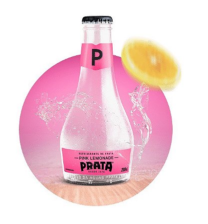 Pink Lemonade Prata Vidro 200ml 6un