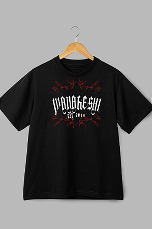 Camisa Oversized Rock Preta - Coleção Fire And Ice