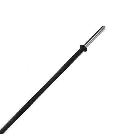 Barra Oca Revestida Cromada c/ Grampos 1,30m p/ Body-Pump