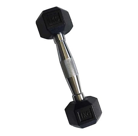 Halter Sextavado Injetado com Pegada Cromada 1kg
