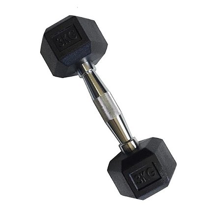 Halter Sextavado Injetado com Pegada Cromada 3kg