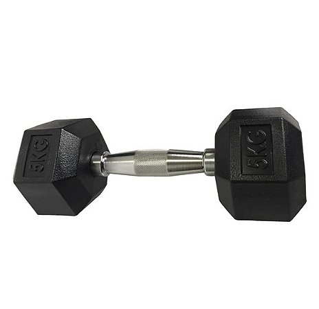Halter Sextavado Injetado com Pegada Cromada 5kg